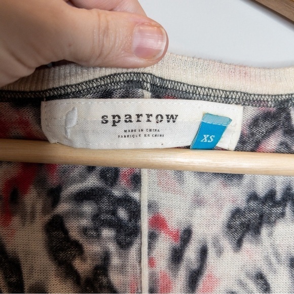 Anthropologie Sparrow Pink Black Tie Dye Midnight Safari Sweater Dress Size XS - Picture 5 of 9